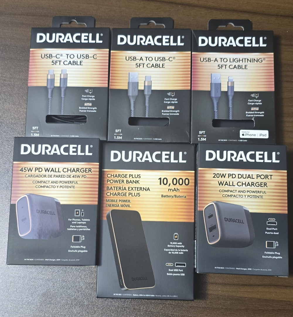 Brand New Duracell 6-Piece Charging Bundles – Bulk Pricing Discounts!
